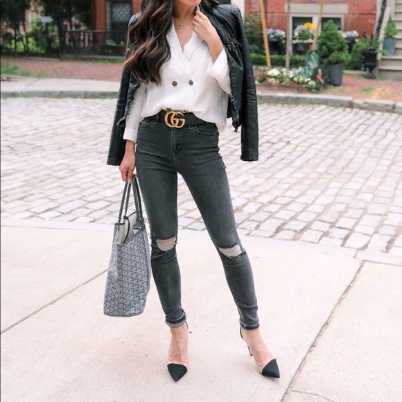 Top Shop Moto Jamie Distressed Jean - Picture 1 of 8